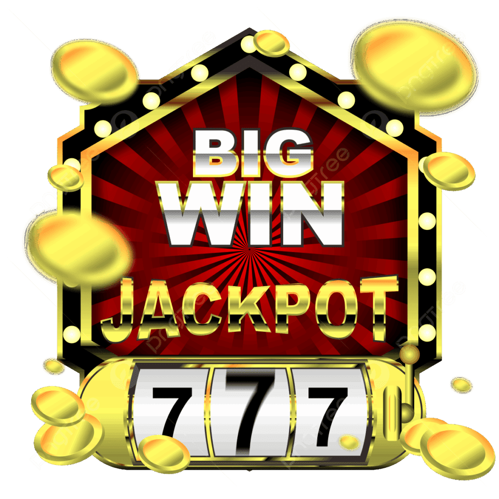 pngtree jackpot slot machine sign with lucky triple seven and coin on png image
